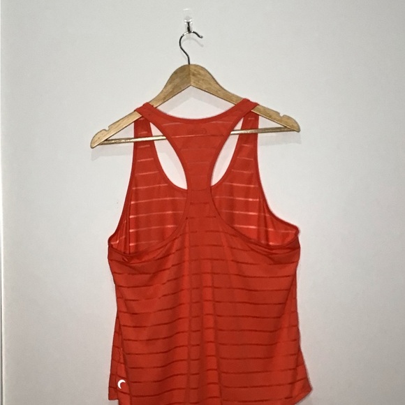 ZYIA Active Orange Coral Striped Tank Razor Back Women’s Size XL - Picture 4 of 8
